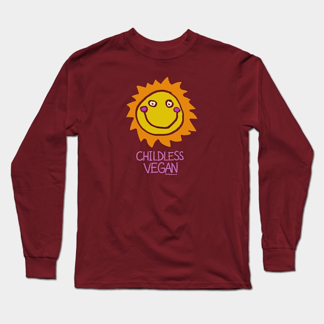 Childless Vegan Long Sleeve T-Shirt by RobSchrab